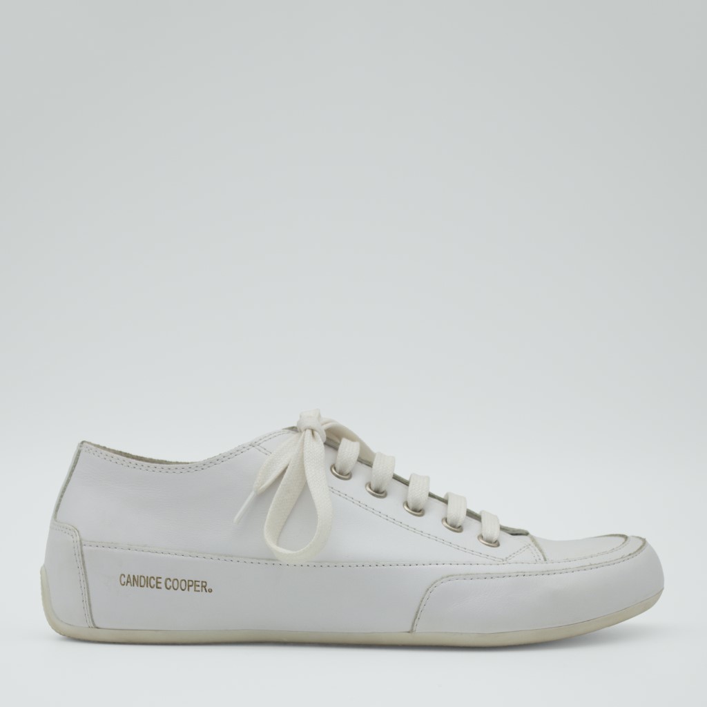 Klassisk Rock hvit sneakers med "gulldetaljer"