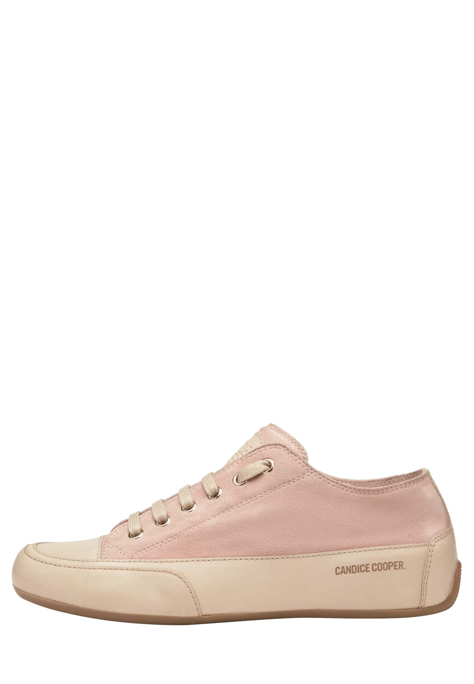 Pastellrosa klassisk Rock sneakers i semsket skinn
