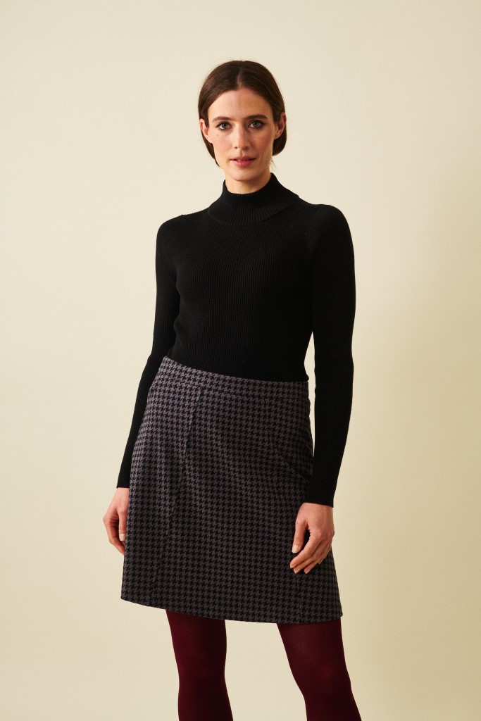 Grått Madeleine skirt med glidelås bak