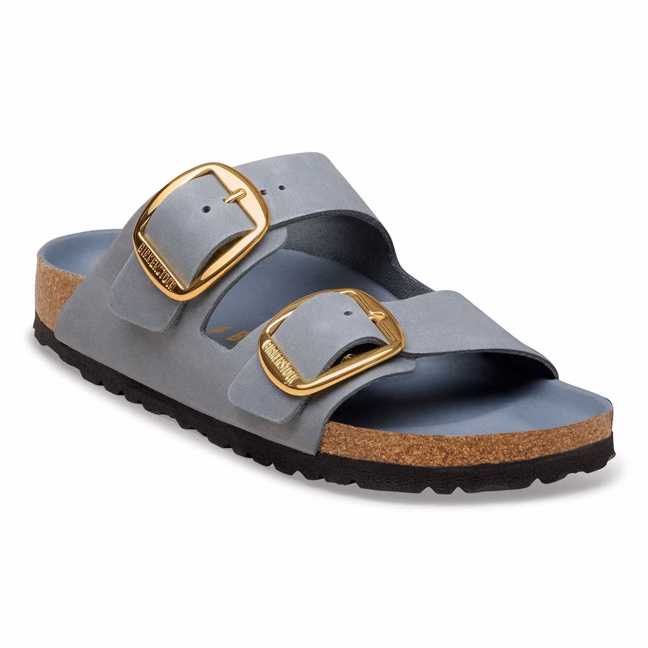 Basalt grey smal Arizona Big buckle med gullspenner
