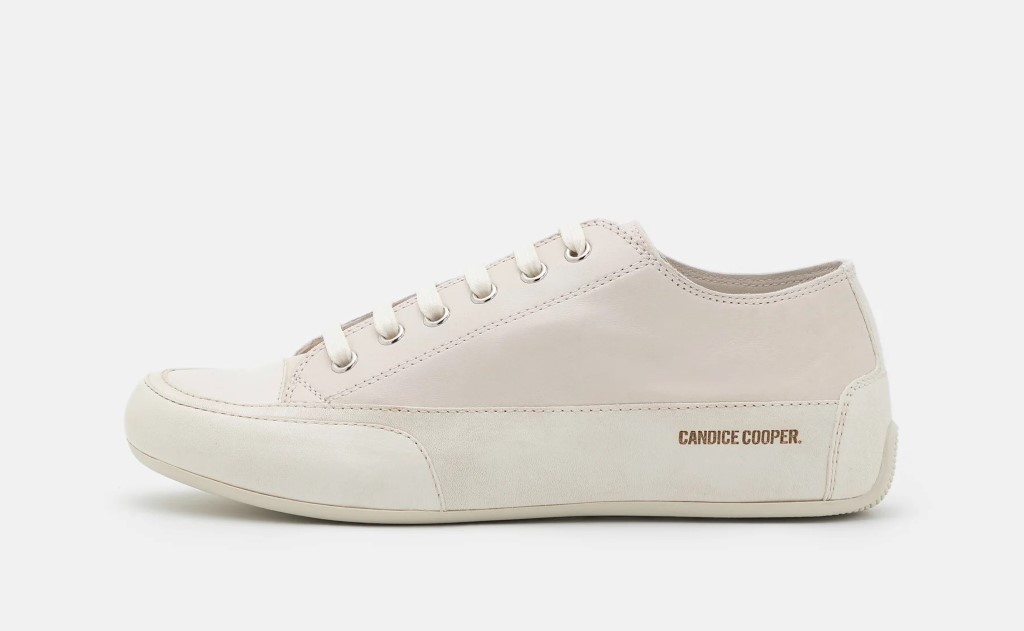 Sandfarget klassisk Rock sneakers i glatt skinn