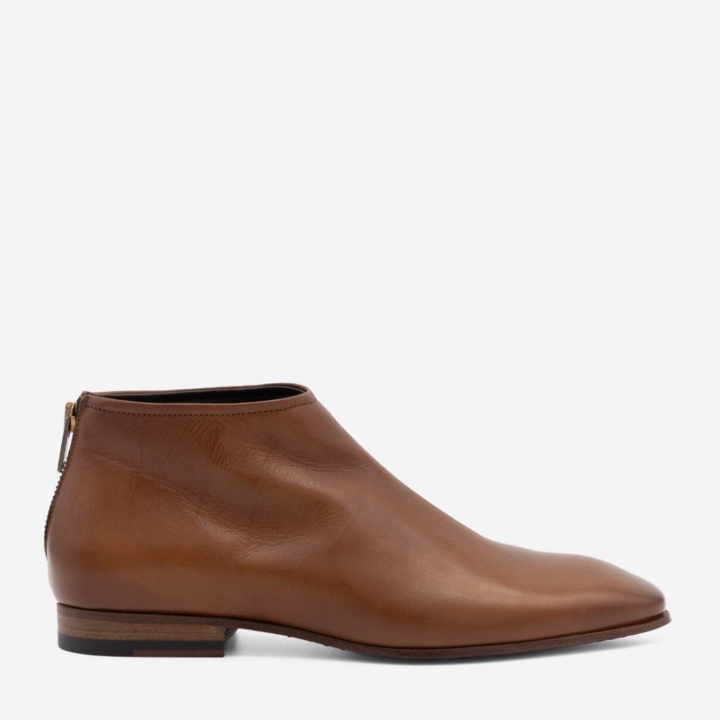 Cognacsfarget flat skolett