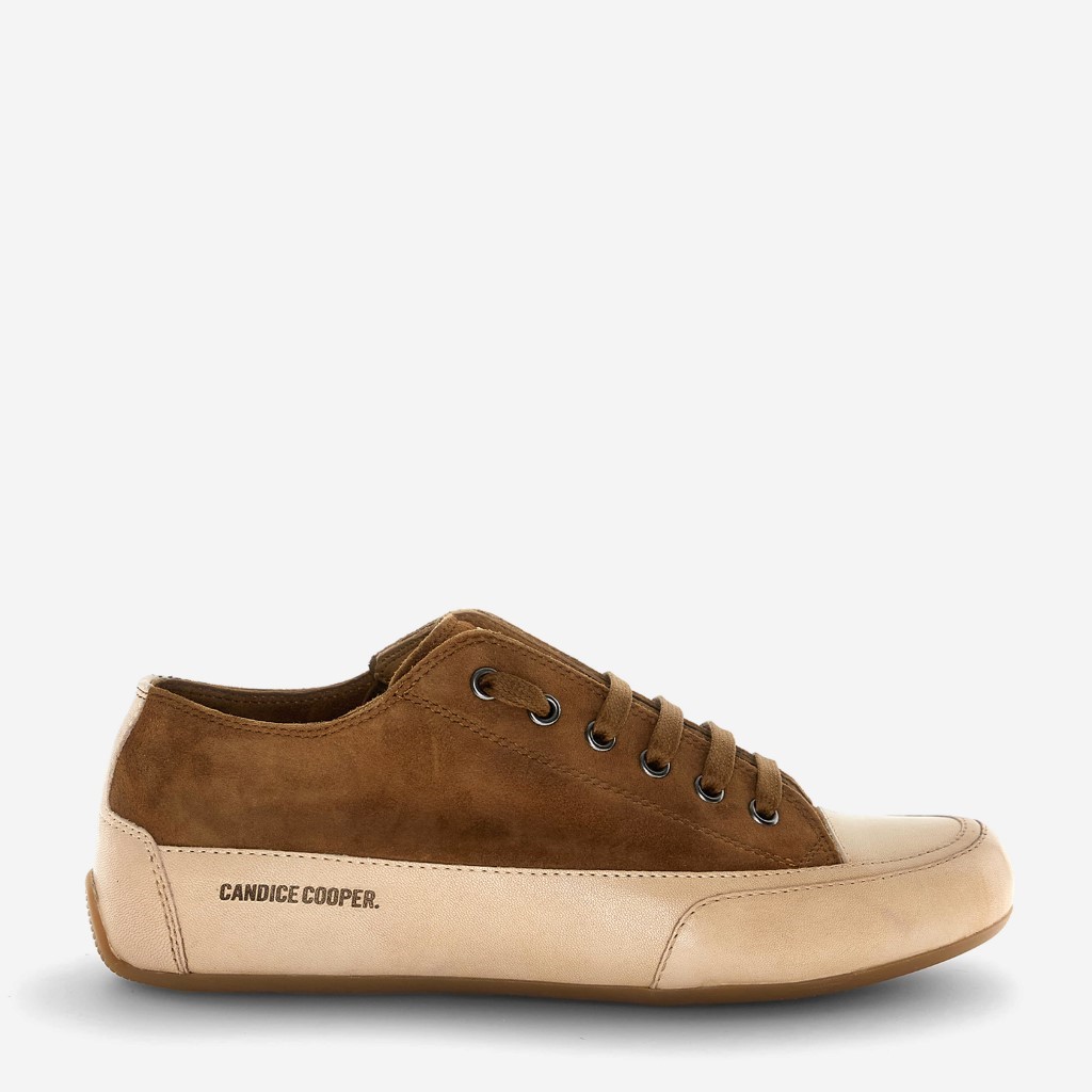 Nydelig brun klassisk Rock sneakers i semsket skinn