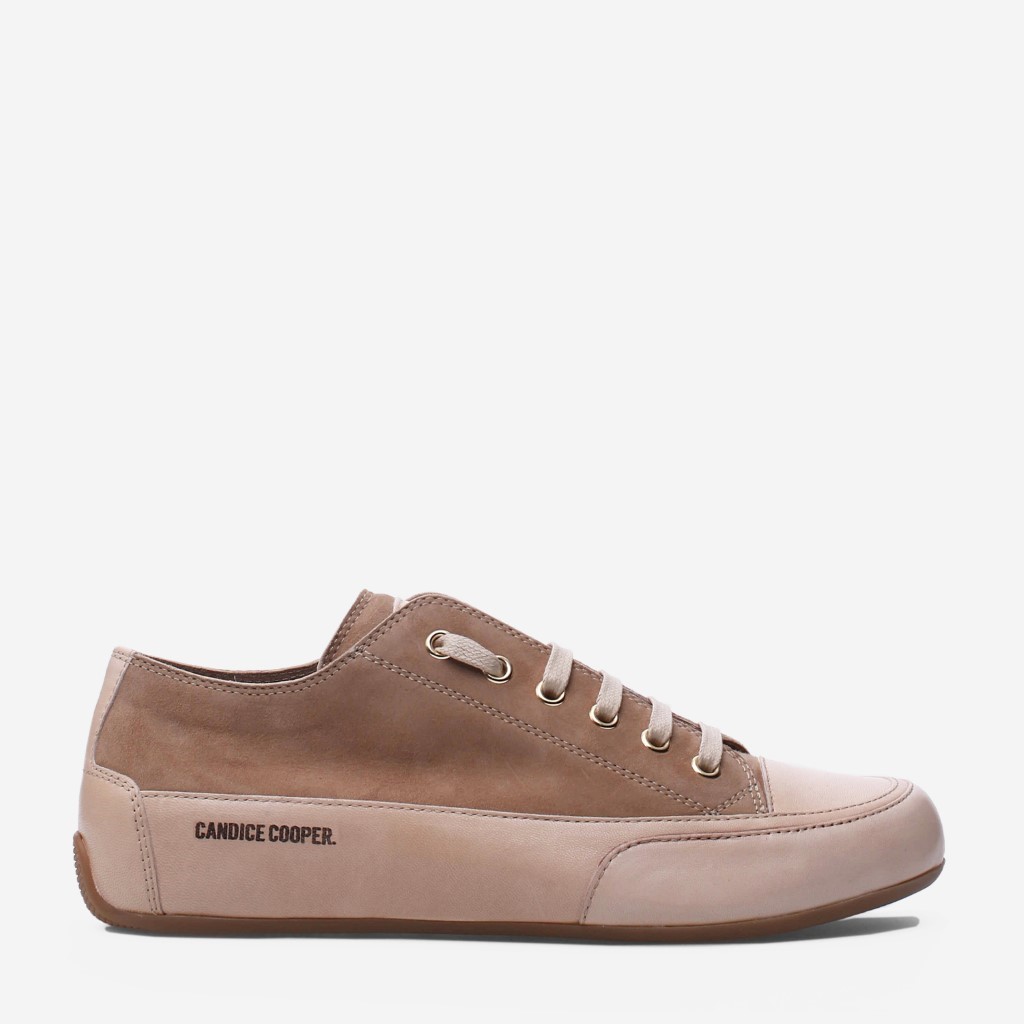 Vakker cappuccinofarget Rock sneakers i semsket