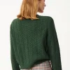 Luca jakke med kabelstrikk i 100% ull med store knapper - Thumbnail Image 3