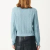 Luca jakke med kabelstrikk i 100% ull med store knapper - Thumbnail Image 3